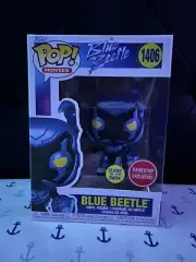 Funko Pop! DC Super Heroes Blue Beetle #1406 (Glow) (GameStop Exc) Vinyl Figure!