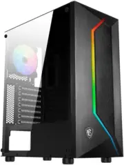 Mid-Tower PC Gaming Case – Tempered Glass Side Panel – 1 X 120Mm Argb Fan –1 X 1