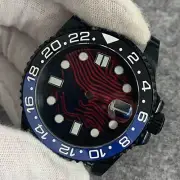 New Pvd Black Case Modified Watch Accessories Custom Red Dial for Nh35 Movement