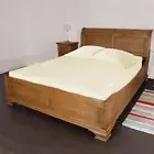 1 Piece Ivory Fitted Bed sheet 100% Egyptian Cotton Queen Size