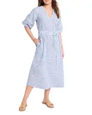 Nic + Zoe Double Gauze Mixed Stripe Dress