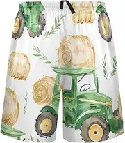 [RPLIFE] Farm Truck Mens Sport Shorts, Mens Golf Shorts with Elastic Waist, Basketball Shorts with Pockets, Shorts for Men Big and Tall, Farm Truck, Small