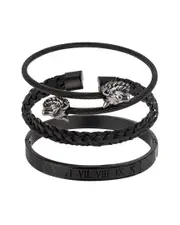 Eye Candy LA Premium Collection Titanium Leo 3pc Stretch Bracelet Set