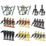 28pcs Pack Battle Soldiers, Generals And Droids With Weapons Set, Building Blocks Action Figure Toys Kids Gifts