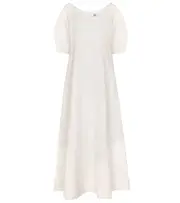 [Toteme] Toteme Linen and cotton-blend midi dress AU 6 white