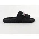 Balenciaga Soft Towel Material Furry Slide in Black/White/Red BNWB 39 / 6 US
