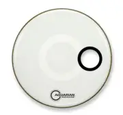 Aquarian - RSM16WHT - 16" Regulator Off-Set Hole Gloss White with Tom Hoop