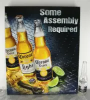 WALL ART PRINT CANVAS CORONA BEER SOME ASSEMBLY REQUIRED DIAMOND PLATE GARAGE