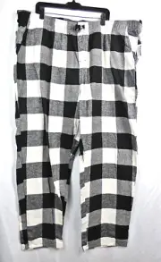 NEW NWT Old Navy Black Buffalo Plaid Flannel PJ Pajama Pants Men XXXXL Tall 4XLT