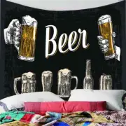 Ice Good Beer Cheers 3D Wall Hang Cloth Tapestry Fabric Decorations Decor