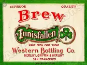 Innisfallen Brew Beverage NEW Metal Sign: Western Bottling - San Francisco, CA