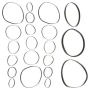 50 Pcs Tape Player Parts Replacement Belts Recorder Cassette Drive