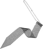 [Minkissy] Soft Comfortable Mesh Tie Rhinestones Fashionable Novelty Bow Tie for Women