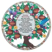 Metal Colourful Tree of Life Wall Home Blessing Housewarming Gift ⌀19 cm/⌀7.4"