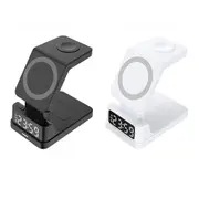 4 in 1 Fast Charging Wireless Charger Stand for iPhone 12 13 14 Pro Max Airpods Apple Watch 15W Magsafe Quick Charg Alarm Clock