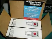 BOX OF 6 NEW MASTER LOCK KEYED ALIKE SAFETY LOCKOUT PADLOCKS 411KARED *NEW*