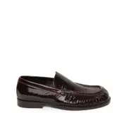 [Dries Van Noten] Dries Van Noten Dark Brown Leather Loafers 37 IT BROWN