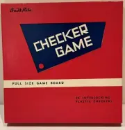 Vintage SEALED 1950’s Built•Rite Interlocking Checkers 24 Pieces No. 109