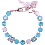 Mariana Aegean Coast Rose Gold White Opal & Aqua Mosaic Bracelet M4006 NWT