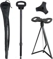 Portable Cane Stool Walking Stick with Seat Walking Stools for Adults Folding