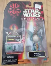 Hasbro Star wars Episode 1 destroyer droid, Watto w/datapad, jar jar binks new