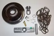 5" NICKEL PLATED CEILING CANOPY KIT WITH 3' CHAIN FOR LIGHT FIXTURES NEW 54608JQ