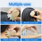 Resin Massage Comb Solid Color Relax Brush SPA Guasha Board Relax