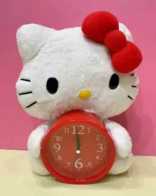 【震撼精品百貨】Hello Kitty 凱蒂貓~三麗鷗 KITTY 絨毛娃娃-45周年限定版(附時鐘)#37226