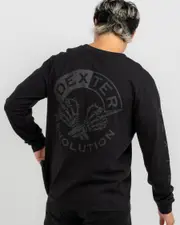 [Dexter] Dexter Men's Distortion Long Sleeve T-Shirt in Black Size 2XL 2XL Black
