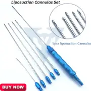 Liposuction Cannulas Set of 6 Pieces Luer Lock Transplantation Fat Transfer kit
