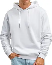 [Zrycn] Mens Hoodie Sweatshirt for Men, Plush Pullover Hooded Sweatshirts for Men, Soft Cotton-Blend Plain Casual Hoodies