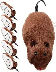 BESPORTBLE 6Pcs Wind Up Plush Mouse for Cats Interactive Teaser for Pet Playtime Random Color Durable Alleviate Boredom and Stimulate Activity