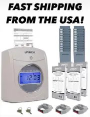 Calculating uPunch Time Clock Bundle w/ 200 Cards 3 Ribbons HN4500 *FAST SHIP*