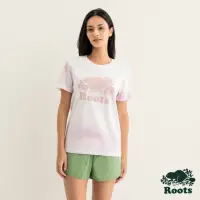 在飛比找momo購物網優惠-【Roots】Roots女裝-繽紛花卉系列 渲染海狸經典短袖