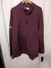 NWT Adidas Climalite 1/4 Zip Jacket Maroon/White Men's 2XL