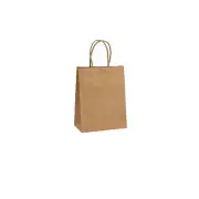 50 x Kraft Paper Bags Gift Shopping Carry Craft Brown Bag with Handles