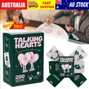 TALKING HEARTS Conversation Cards Couple Game for Date Nights Board Game AU