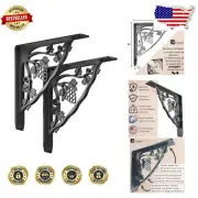 Rust-Resistant Powder Coated Steel Brackets - Ideal for Floating Shelves, 12x2
