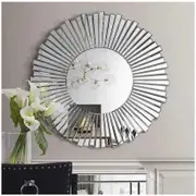 Venus Decorative Wall Mirror Multi Facet with large round section
