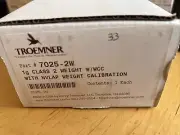 Troemner 7025-2W, 1g Class 2 Weight w/WCC with NVLAP Weight Calibration