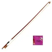 Violin Bow + E String 4/4 3/4 1/2 1/4 1/8 1/10 1/16 Beginner Student Replacement