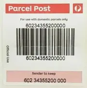 20 pieces Australia Post Parcel Tracking Labels Proof Delivery BARCODE Style