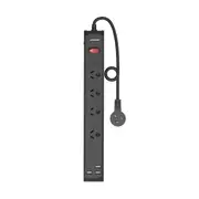 Monster 4 Socket Surge Protection Board With Usb C And Usb A Ports