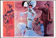 Modern FILM POSTER Postcard: My Fair Lady (Audrey Hepburn). Ref Mayfair FP859