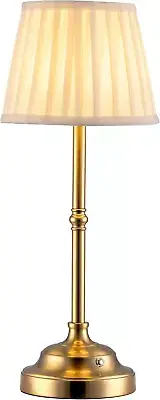 Portables Cordless Table Lamp, Fabric Shade Desk Lamp, 4000Mah Rechargeable Batt