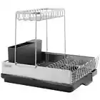 Sabatier Compact Dish Rack Drying Plates Cup Holder Tray Drainer Organiser