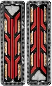 2X12V/24V Truck LED Rear Tail Lighttrailer Warning Light Rear Taillight Fit For Truck Trailer Caravans UTE Camper Fog lamp taillight(Blue)