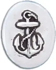 Basic Spirit Pocket Token Coin - Anchor/Refuse to Sink - Handcrafted Pewter