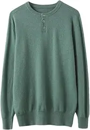 [Zadaos] 100% Solid Cashmere Pullovers Men's Loose Sweater Long-Sleeve Shirt Knitted Jacket Gn M
