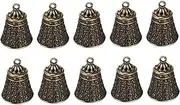 FONDOTIN 10Pcs Retro Brass Pet Bells Wear Resistant Decorative Cat and Dog Accessory Crisp Sound for DIY Hanging for Home and Holiday Cheer